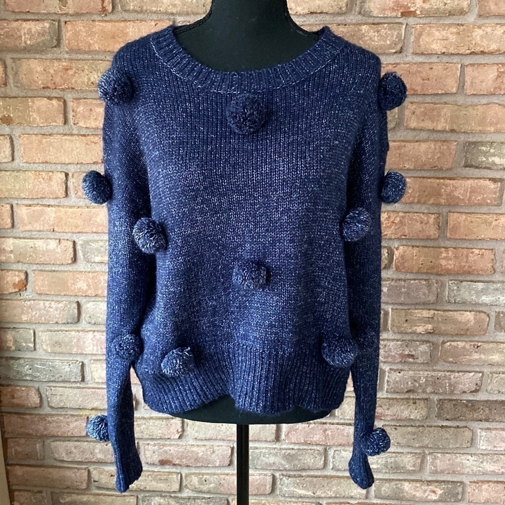 Haute Rogue Pom Pom Sweater Small EUC